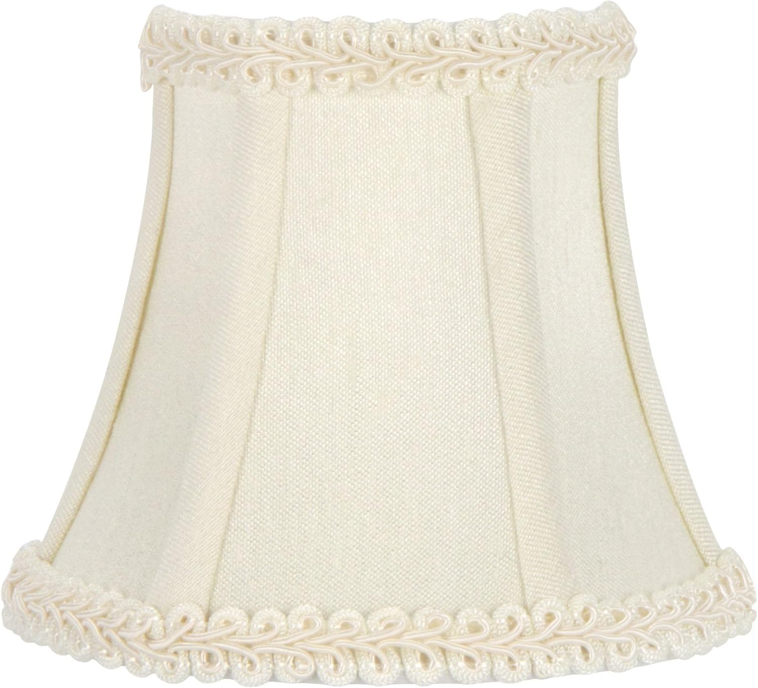 5 Inch Clip on Chandelier Half Shade in Eggshell Silk