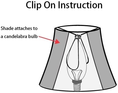 5 Inch Clip on Chandelier Half Shade in Eggshell Silk - Image 4