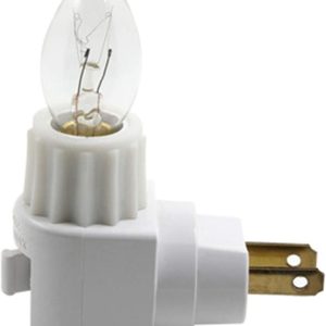 Plug in Night Light,TWDRTDD® 360° Rotatable Waterpfoof Nightlight with On/Off Switch Ideal for Glass Lampshade (White,2Pin Plug)